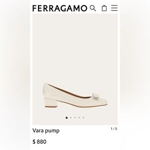 Salvatore Ferragamo Vara Pump Vara Bow Size 8 Leather Italy Made